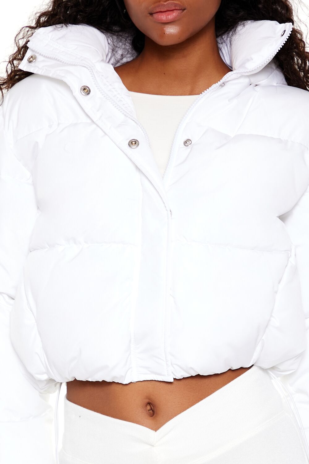 Hooded Cropped Puffer Jacket - Image 13