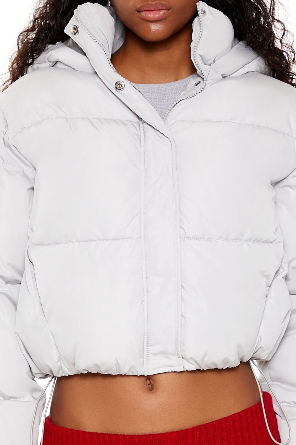 Hooded Cropped Puffer Jacket - Image 21
