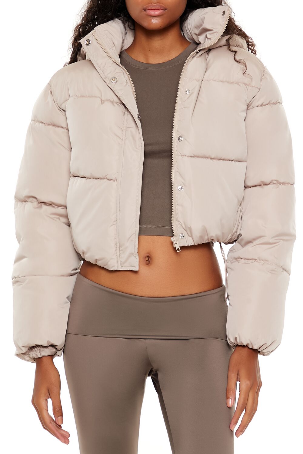Hooded Cropped Puffer Jacket - Image 6