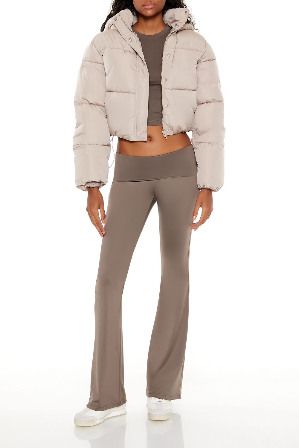 Hooded Cropped Puffer Jacket - Image 7