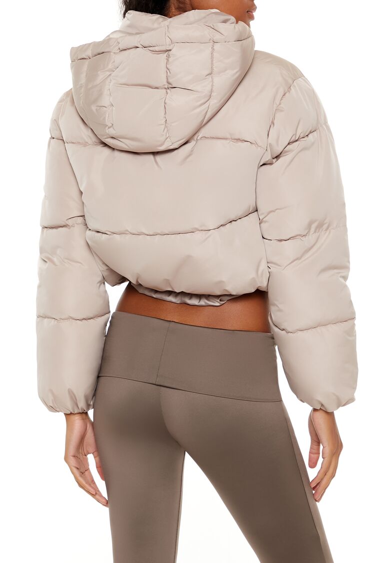 Hooded Cropped Puffer Jacket - Image 10