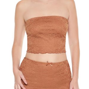 Lace Cropped Tube Top