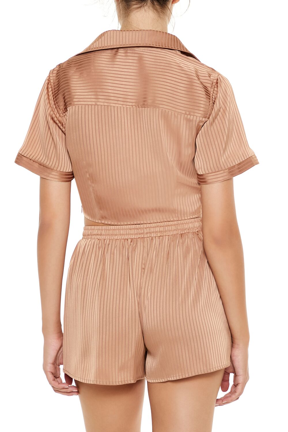 Satin Striped Crop Top - Image 5