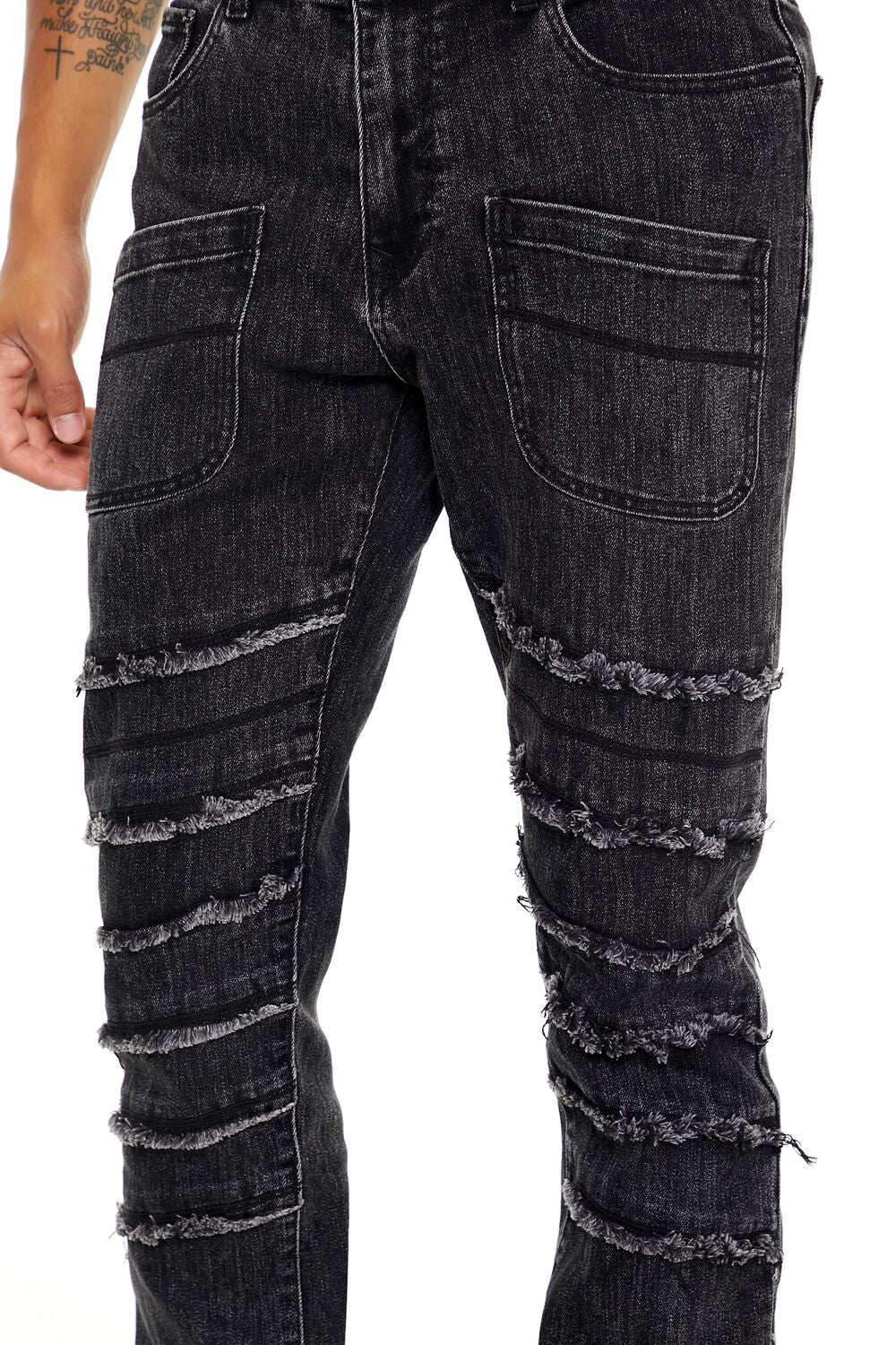 Slim-Fit Mid-Rise Frayed Jeans - Image 5