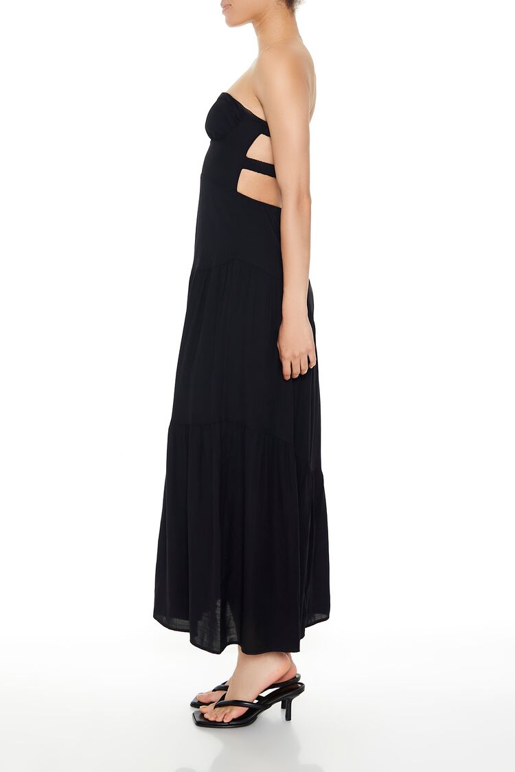 Strapless Asymmetrical Maxi Dress - Image 4