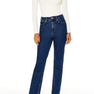 High-Rise Straight Jeans