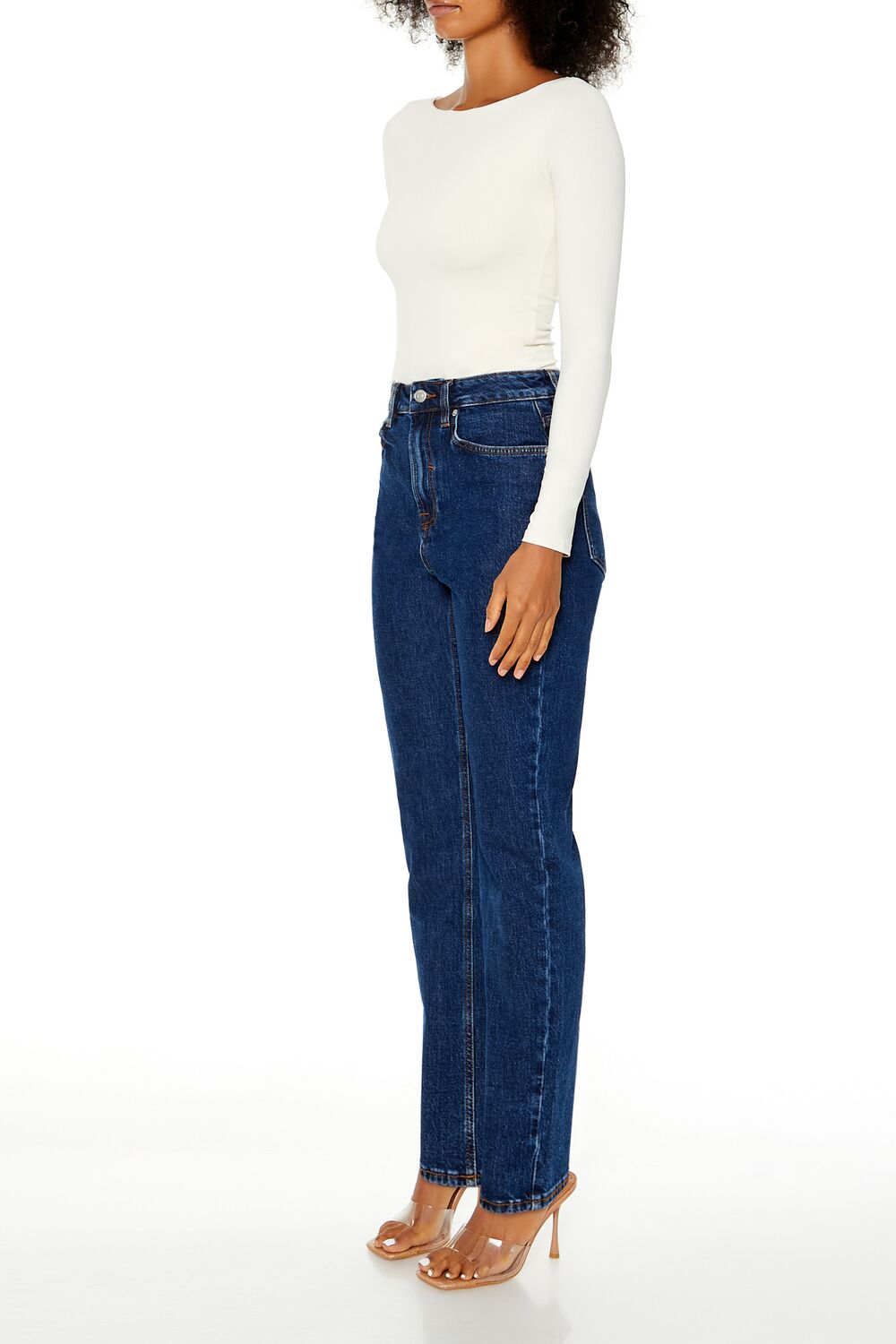 High-Rise Straight Jeans - Image 3