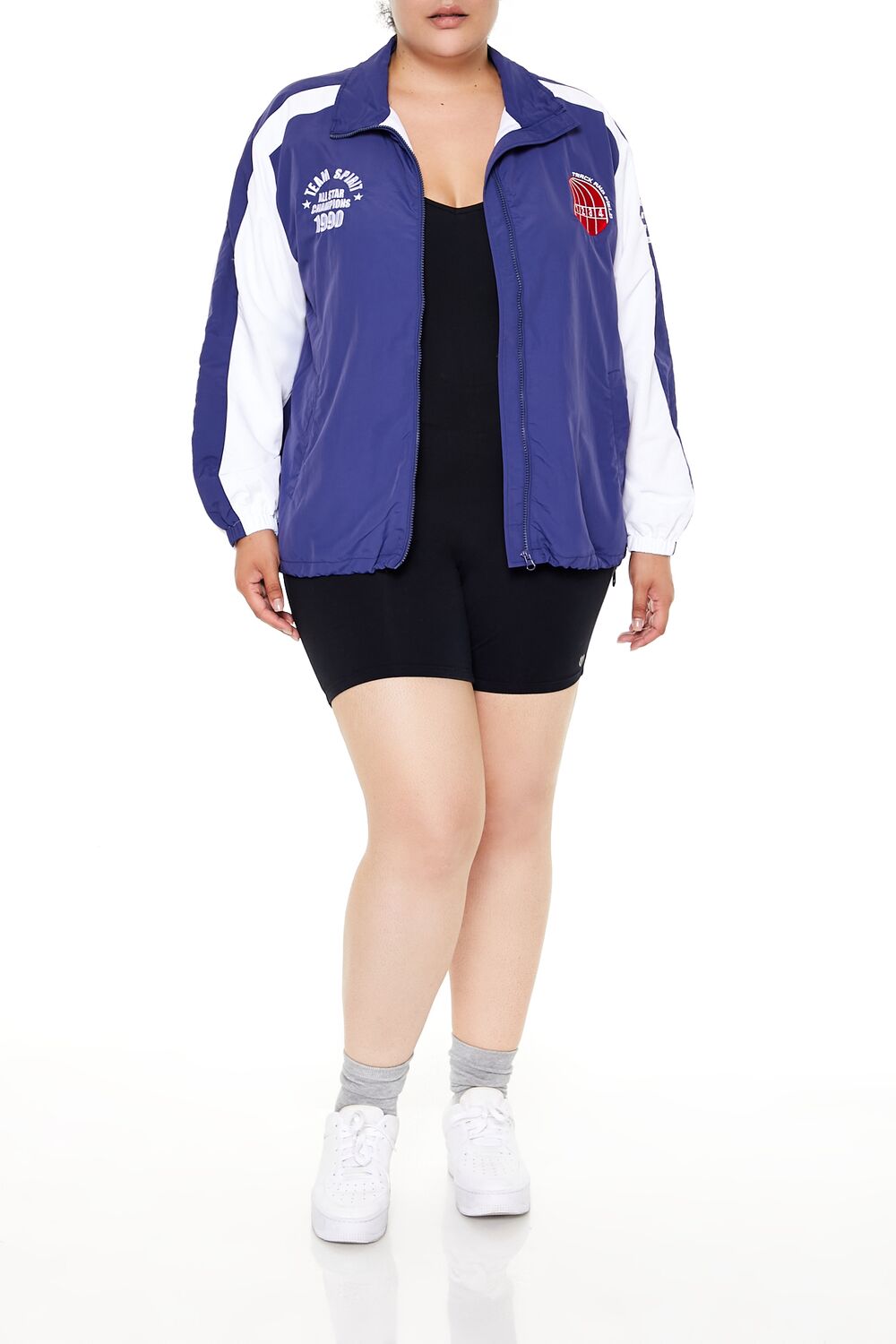 Plus Size Track & Field Zip-Up Jacket - Image 2