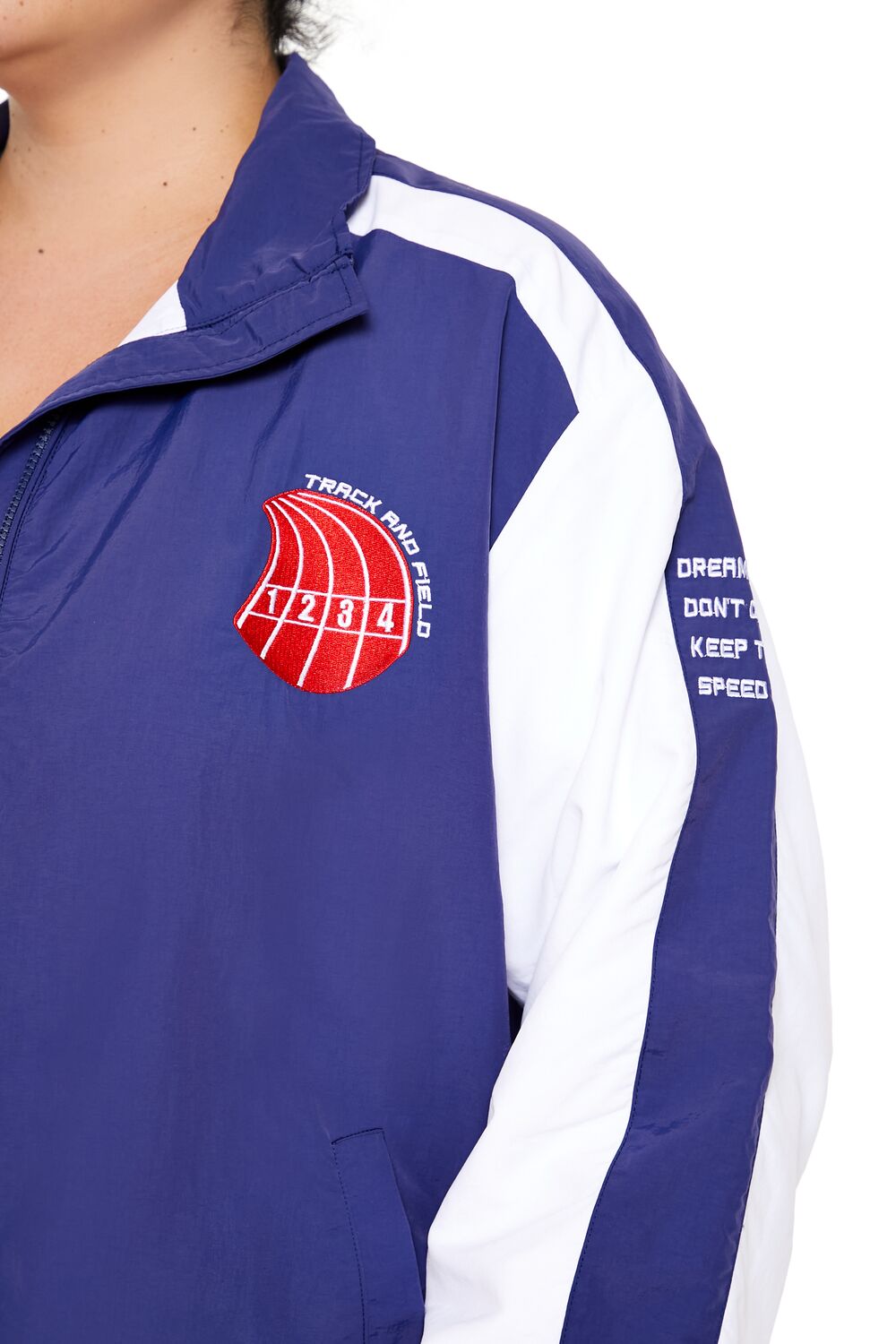Plus Size Track & Field Zip-Up Jacket - Image 3