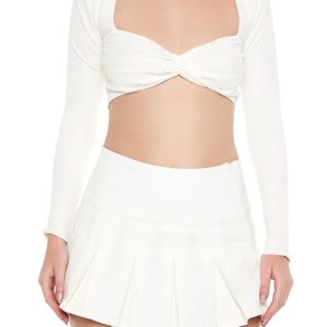 Cutout Sweetheart Crop Top