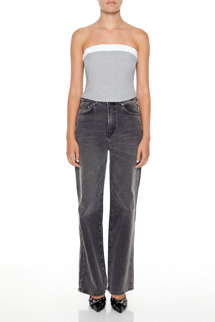 Two-Tone Tube Crop Top - Image 2