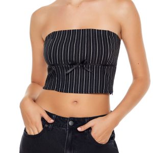 Striped Bow Tube Top