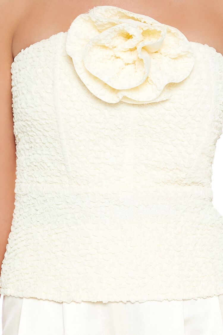 Rosette Peplum Tube Top - Image 3