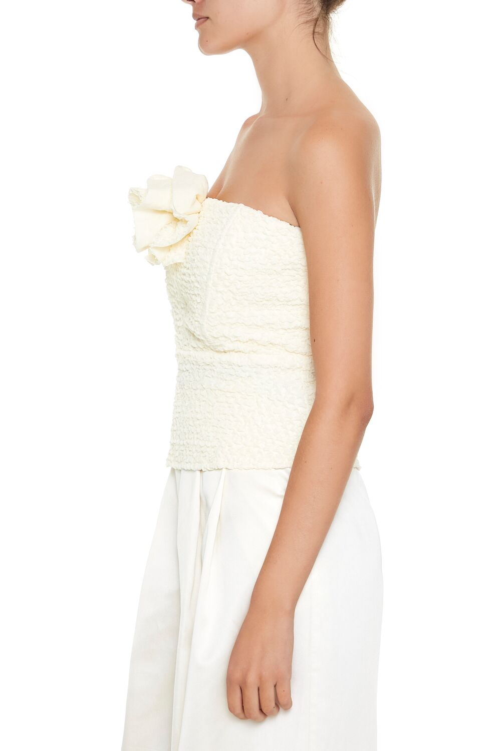 Rosette Peplum Tube Top - Image 5
