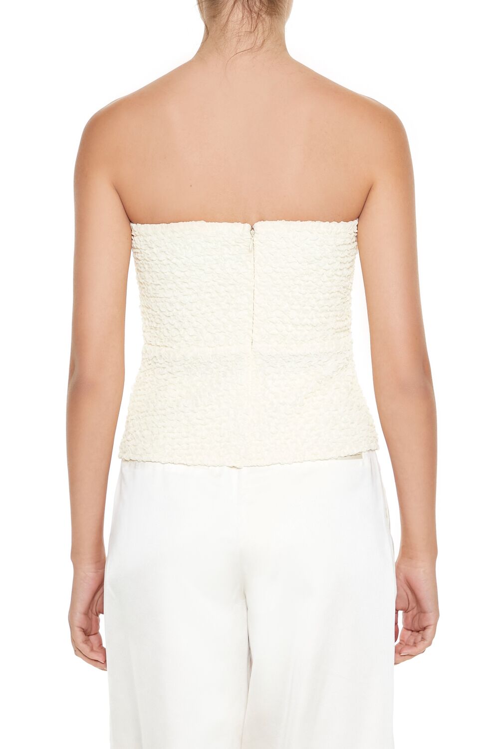 Rosette Peplum Tube Top - Image 6