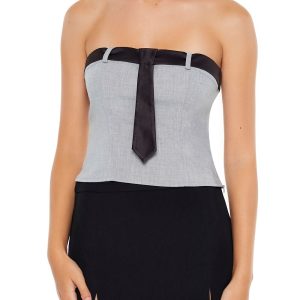 Necktie Tube Crop Top