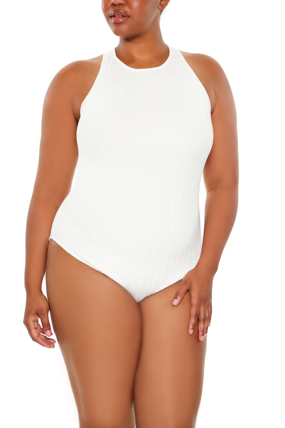 Plus Size Crisscross Sweater-Knit Bodysuit - Image 4