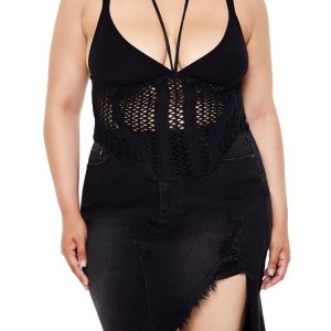 Plus Size Sweater-Knit Strappy Cami