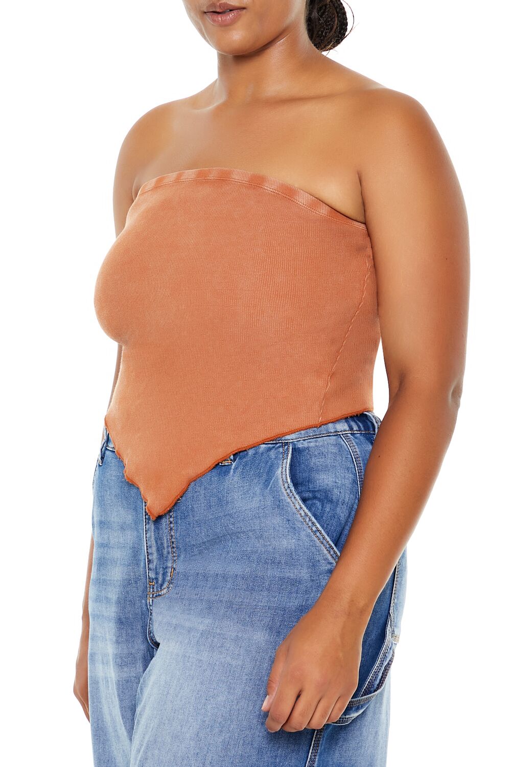 Plus Size V-Hem Tube Top - Image 4