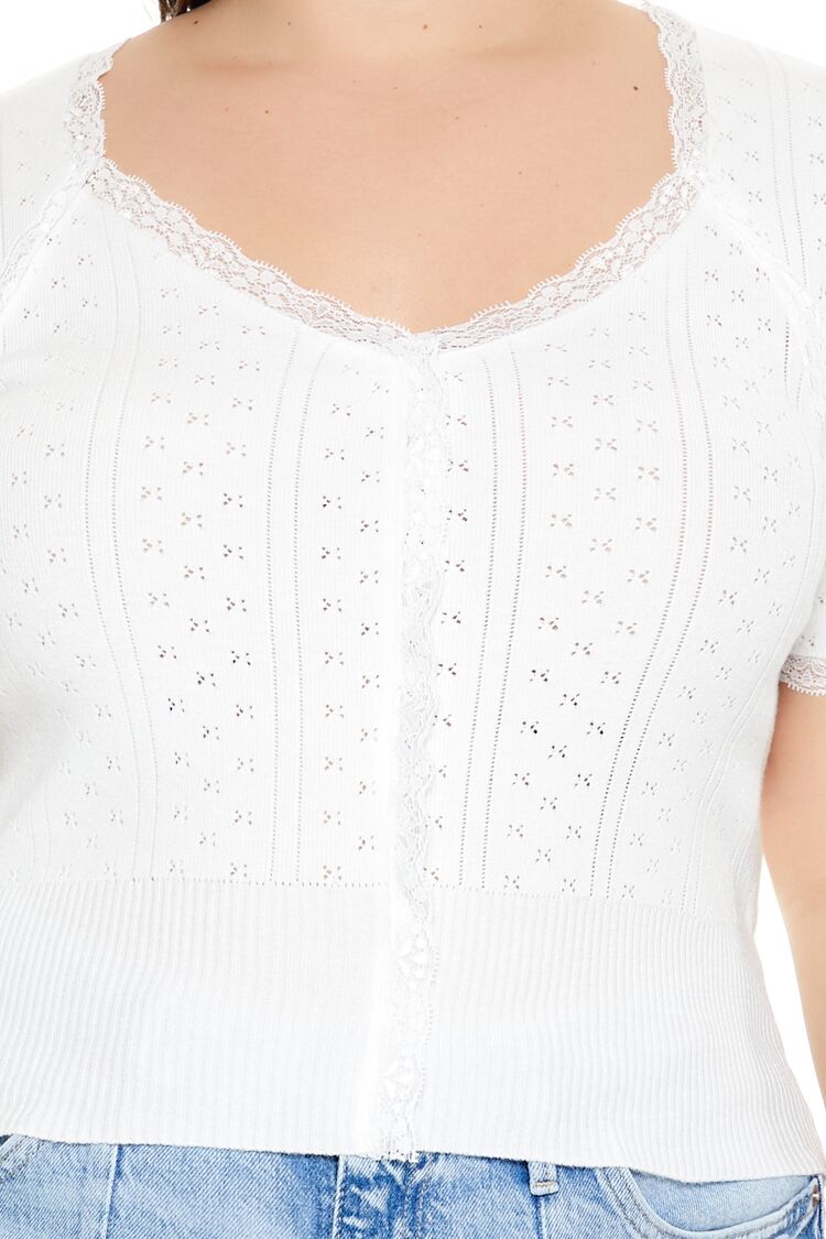 Plus Size Sweater-Knit Crop Top - Image 3