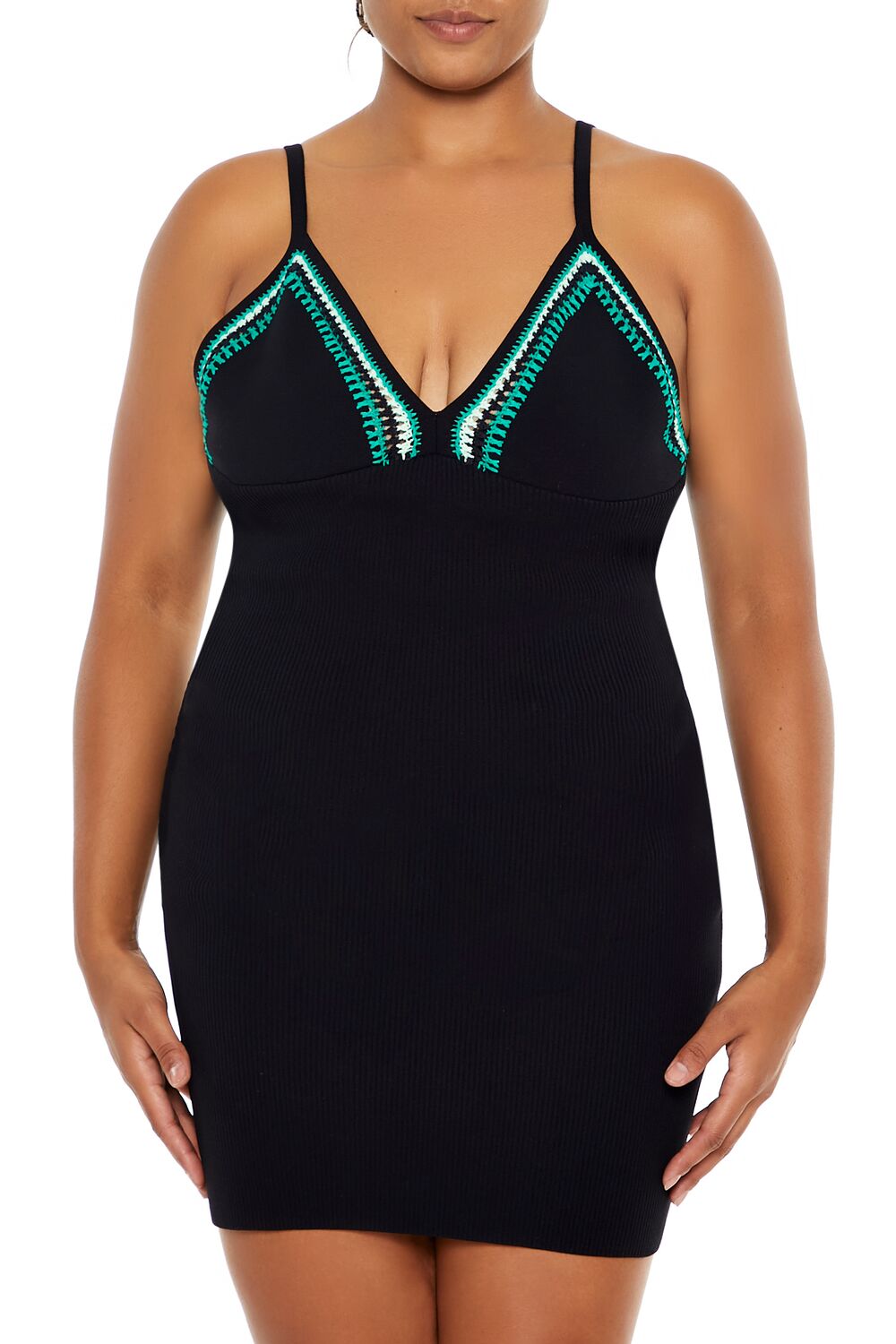 Plus Size Embroidered Sweater Dress - Image 2