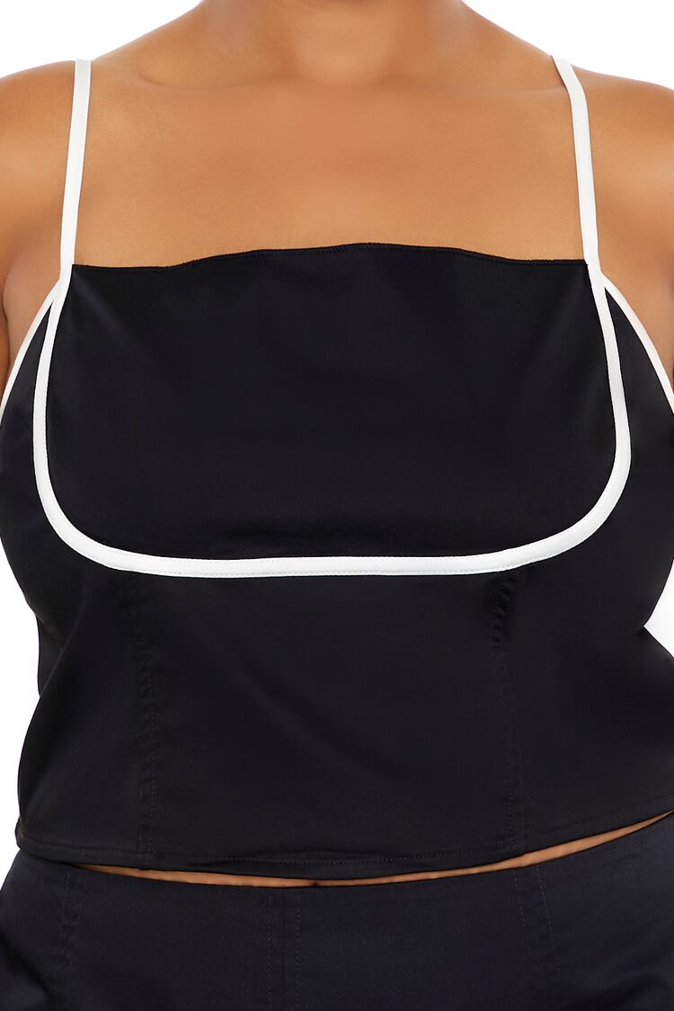 Plus Size Two-Tone Cropped Cami - Image 3
