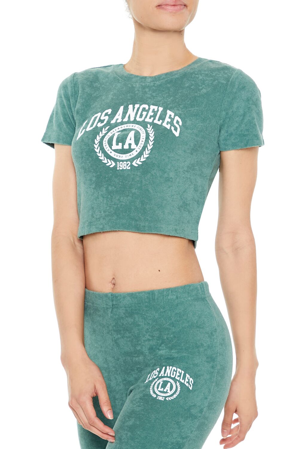 Los Angeles Graphic Cropped Tee - Image 4