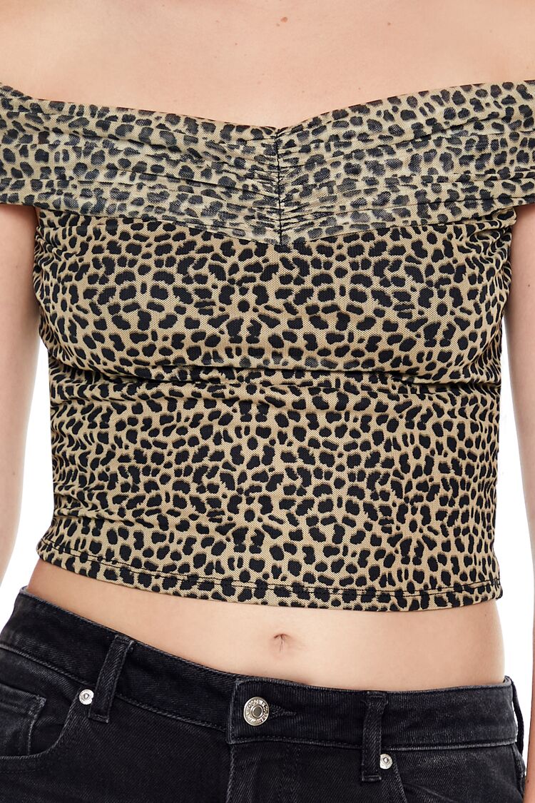 Cheetah Print Off-the-Shoulder Top - Image 3