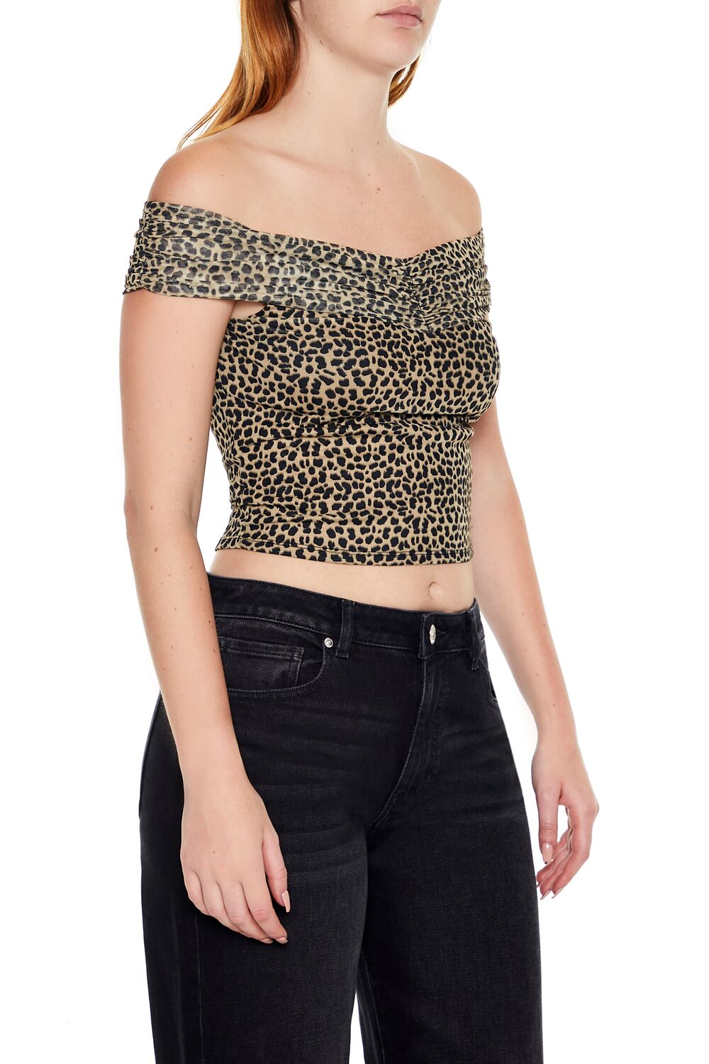 Cheetah Print Off-the-Shoulder Top - Image 4
