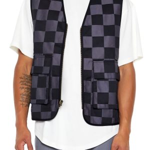 Checkered Cargo Vest