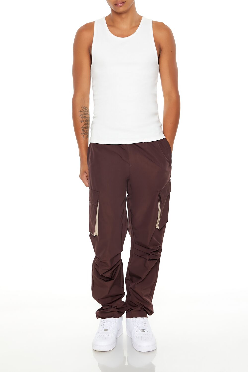 Slim-Fit Drawstring Cargo Pants