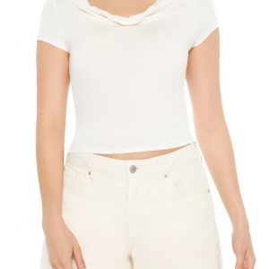 Cowl Cropped Tee