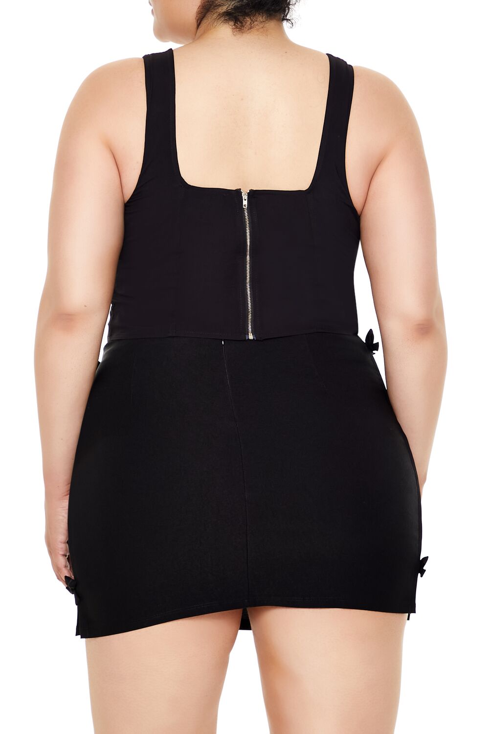 Plus Size Two-Tone Bow Crop Top - Image 5