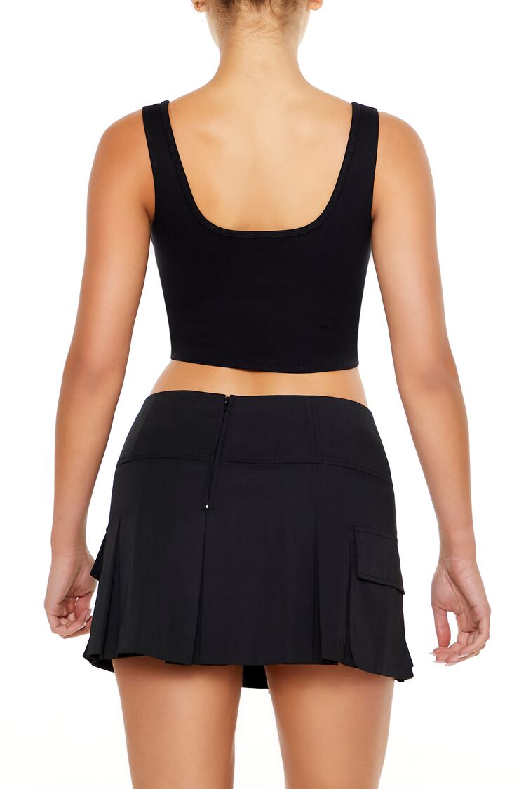 Ponte Knit Corset Crop Top - Image 3