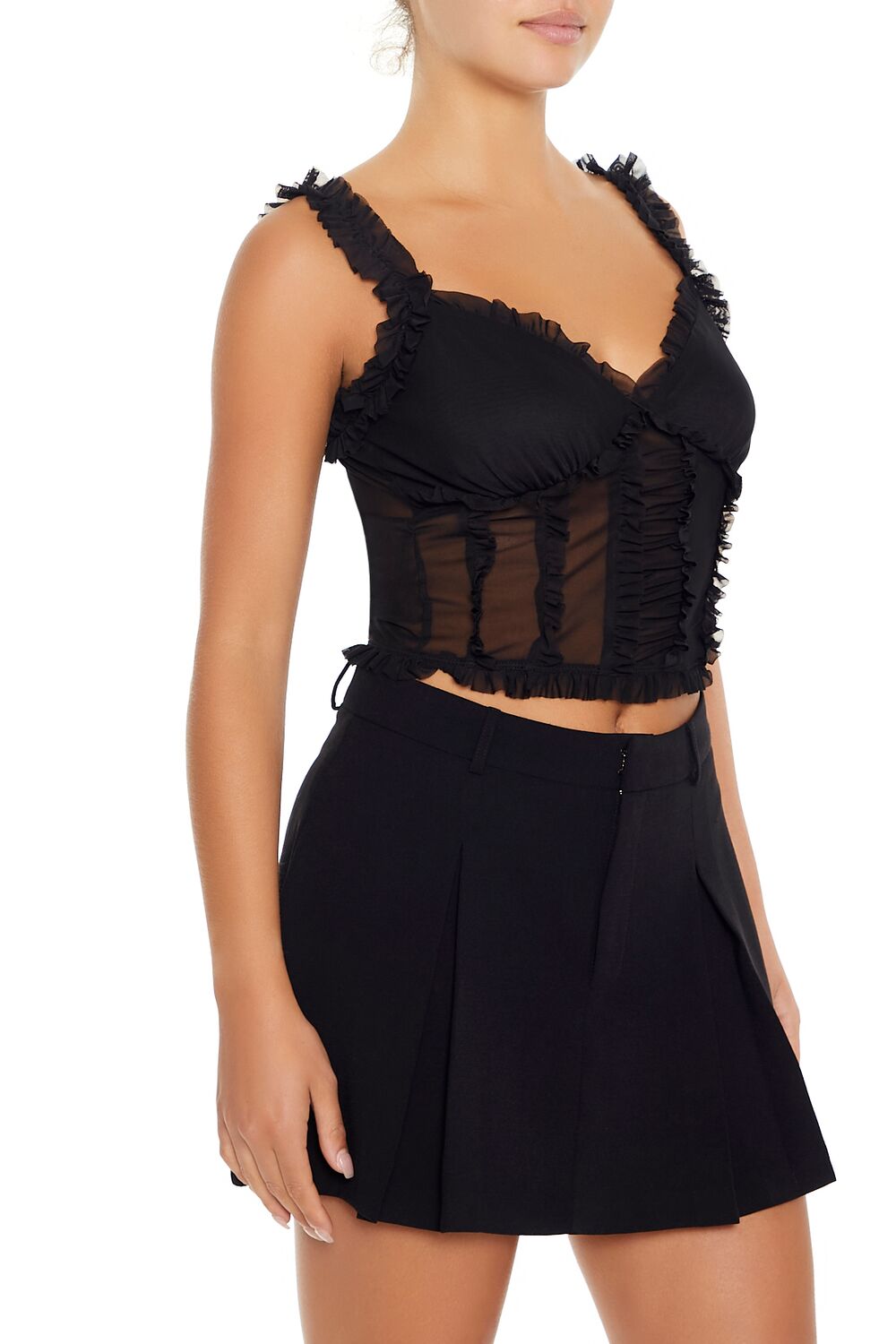 Shirred Mesh Cami - Image 4