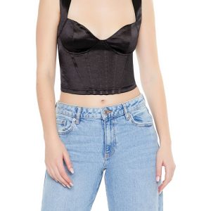 Metallic Sweetheart Crop Top