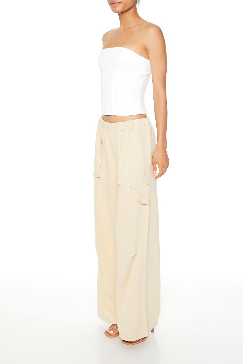 Fleece Wide-Leg Utility Pants - Image 3