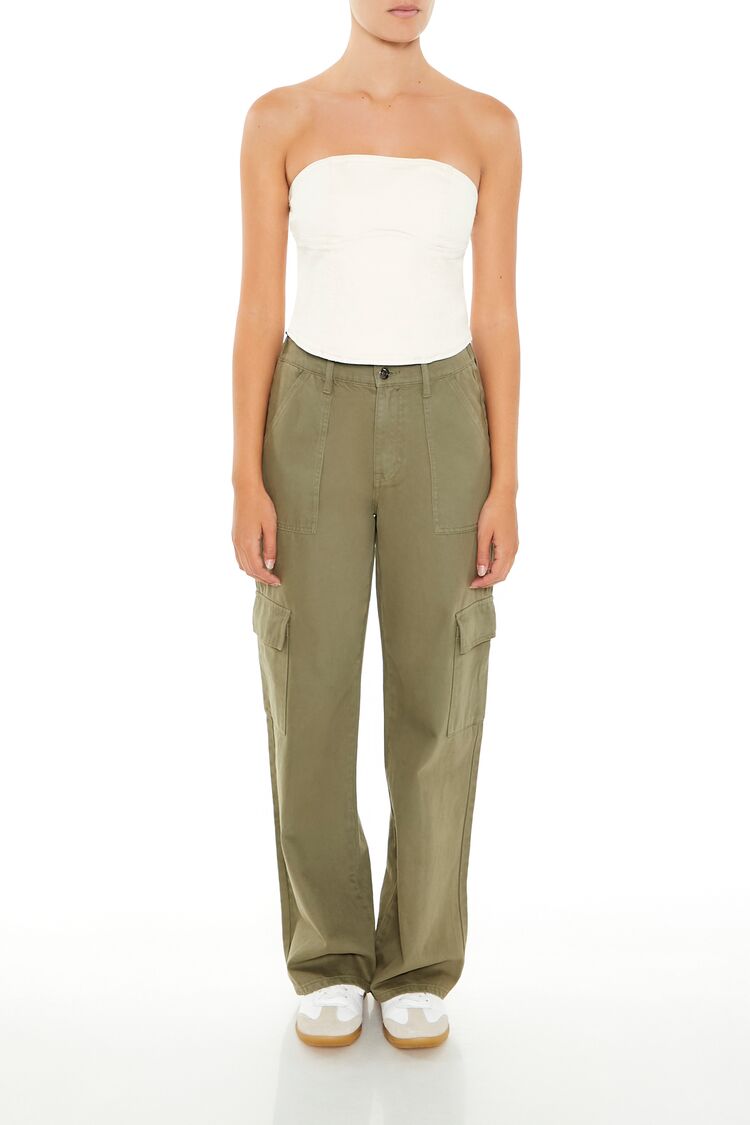 Strappy Twill Tube Top - Image 2