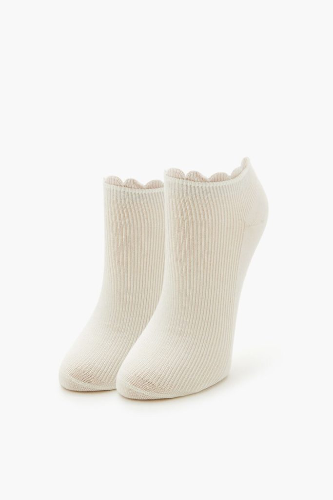 Ruffle-Trim Ankle Socks Set - 3 pack