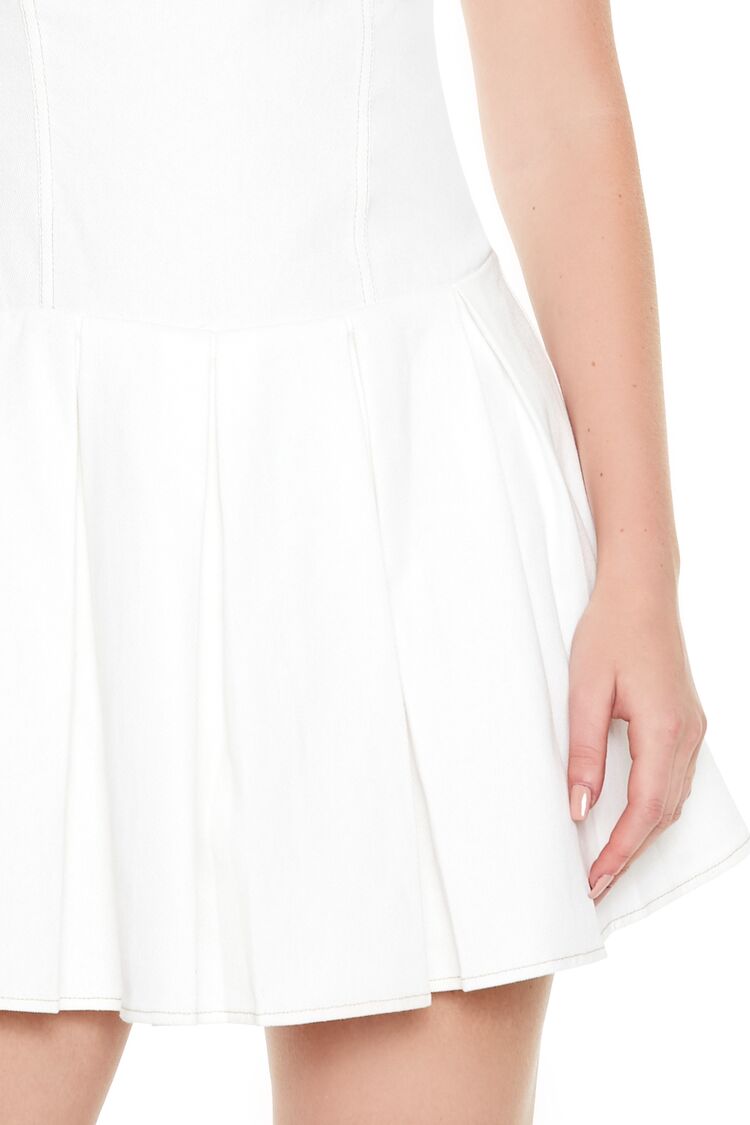 Pleated Strapless Bow Mini Dress - Image 3