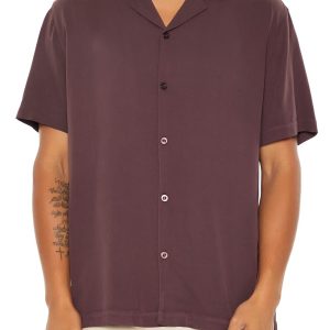 Cuban Collar Short-Sleeve Shirt