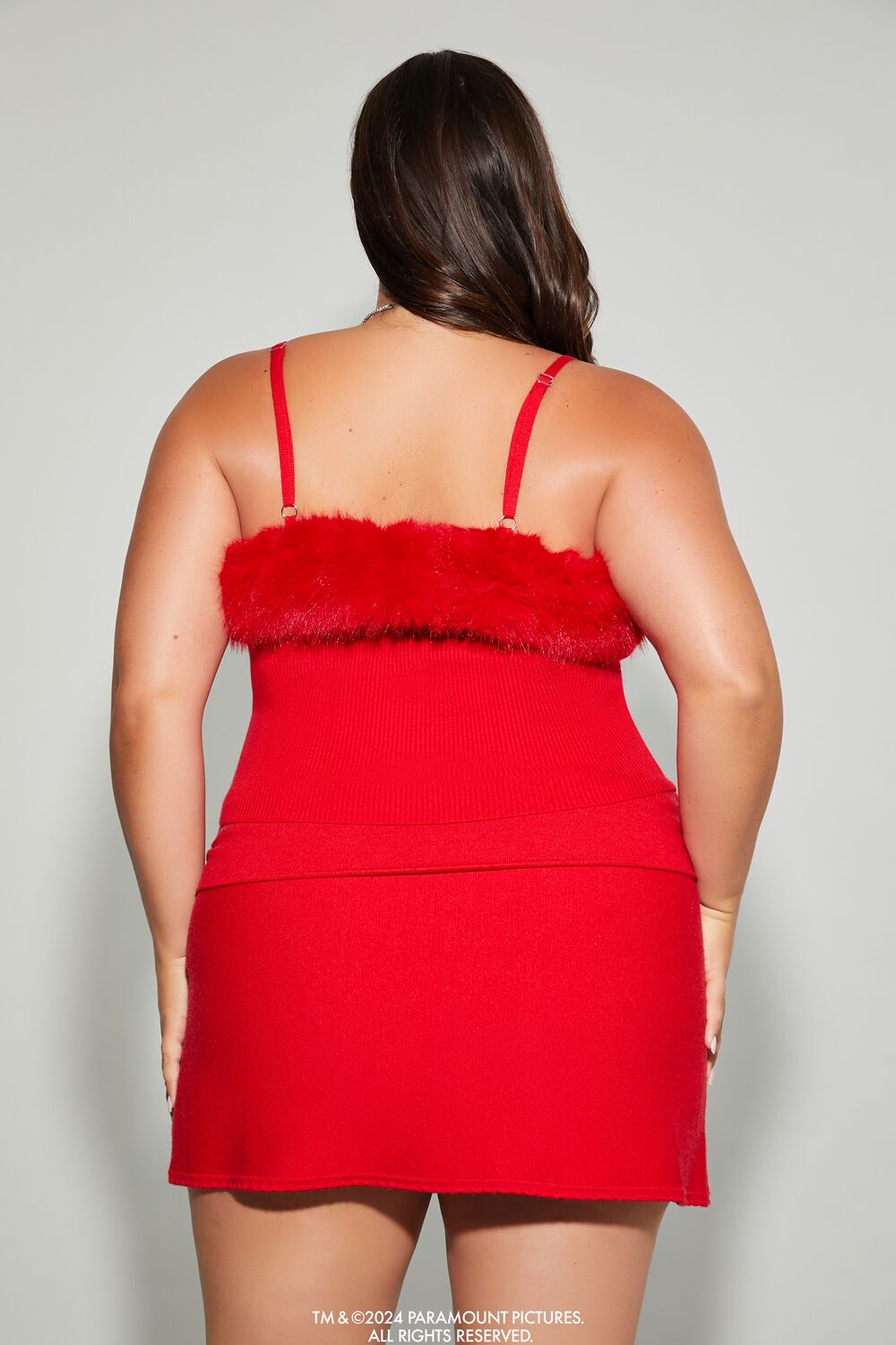 Plus Size Mean Girls Faux Fur Sweater-Knit Cami - Image 5