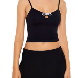Seamless Rhinestone Bow Cami