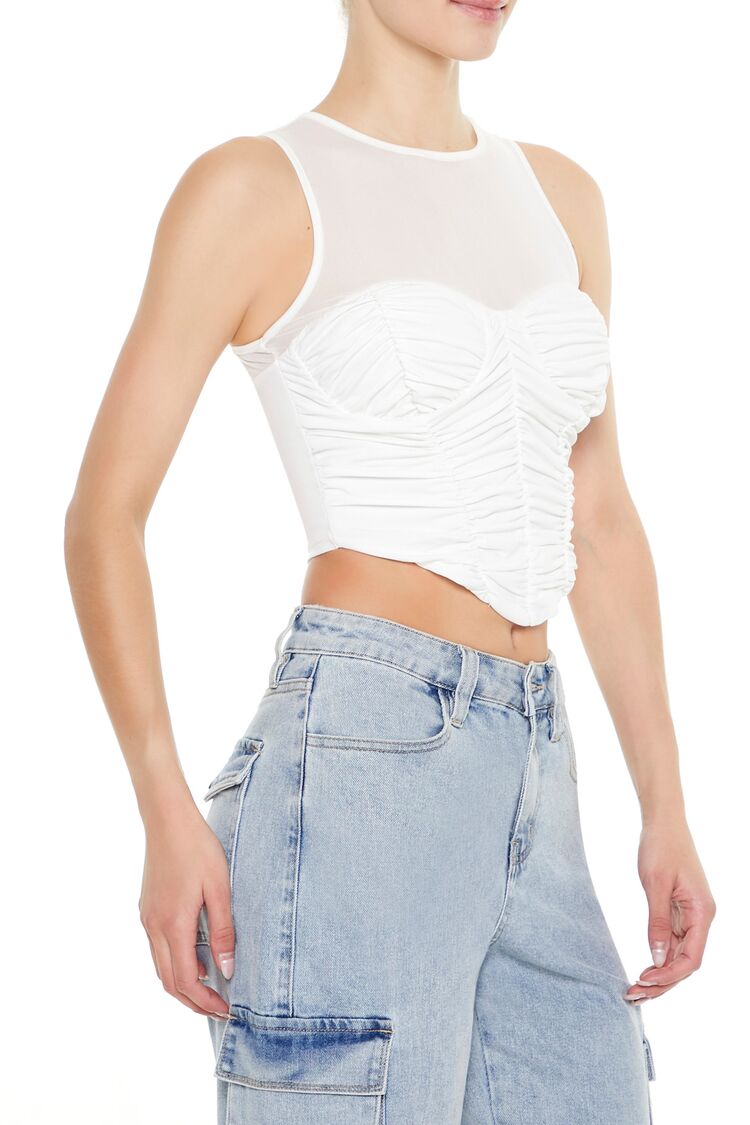Ruched V-Hem Crop Top - Image 10