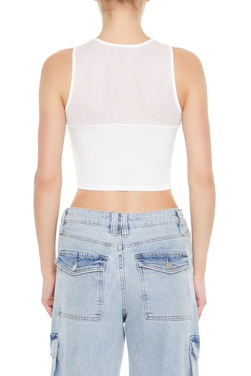 Ruched V-Hem Crop Top - Image 12