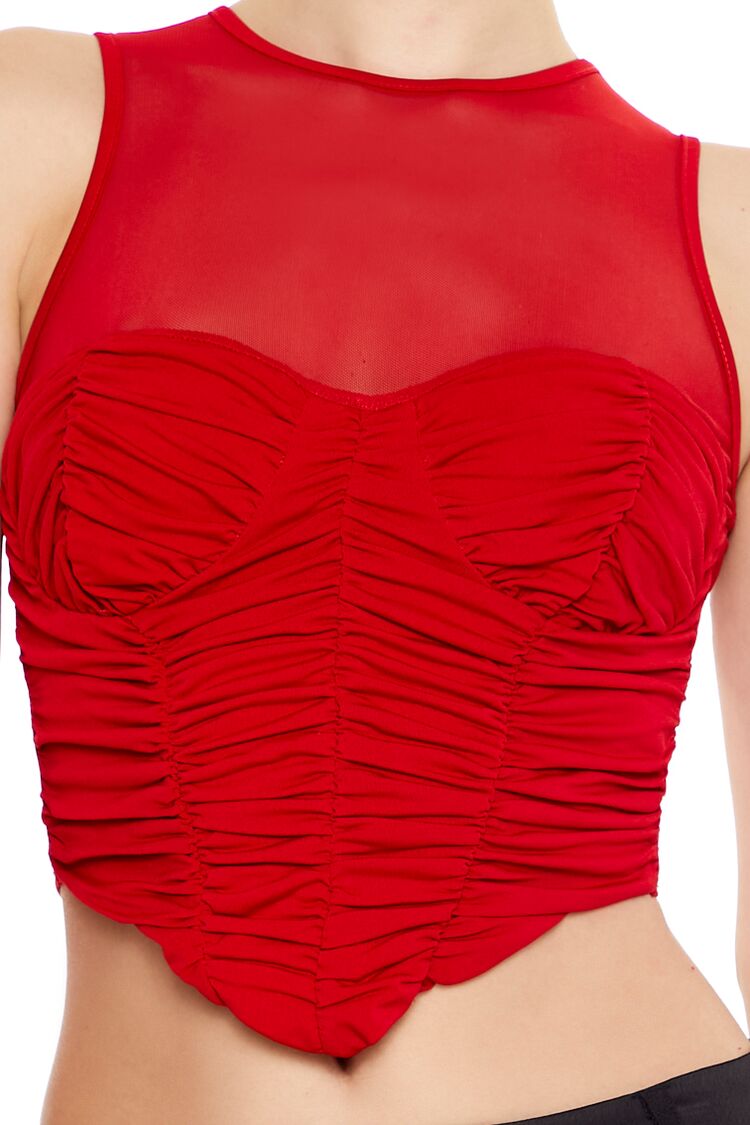 Ruched V-Hem Crop Top - Image 15