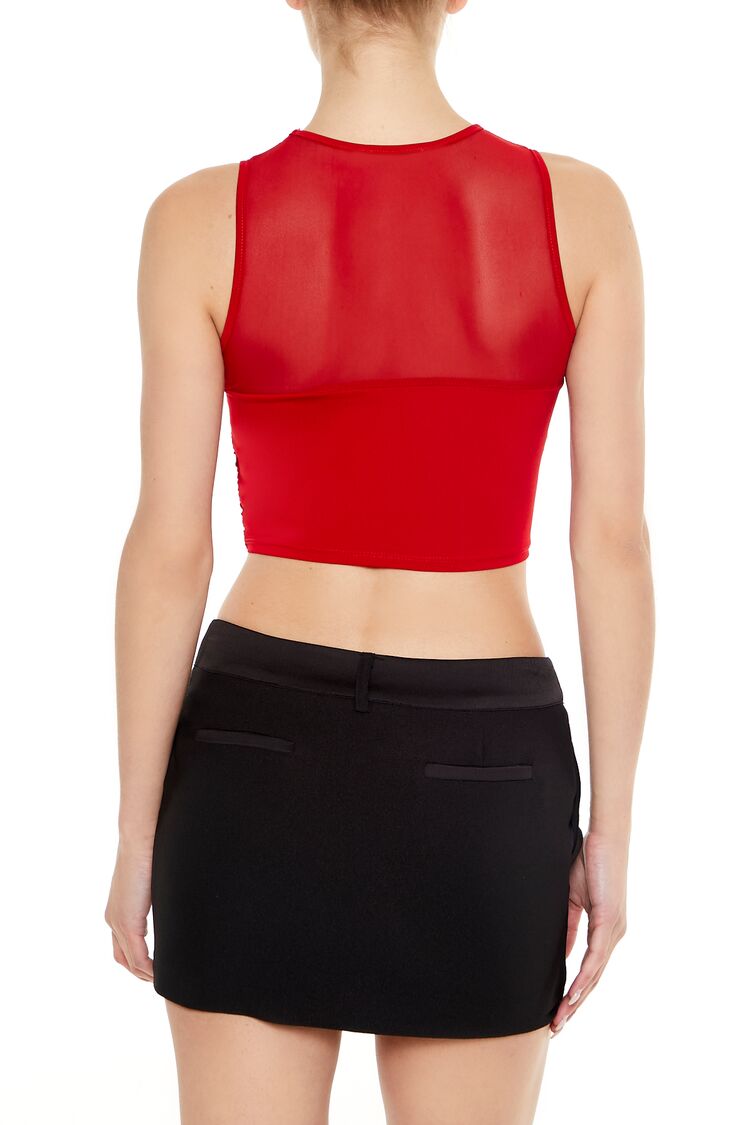 Ruched V-Hem Crop Top - Image 18