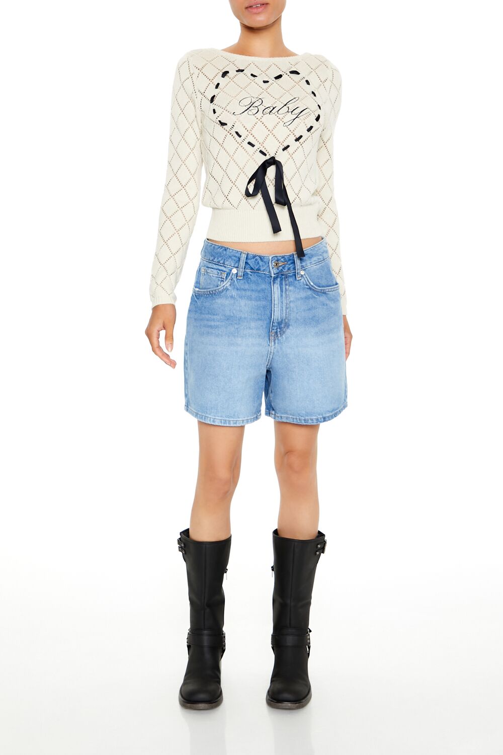 Baby Heart Bow Sweater - Image 2