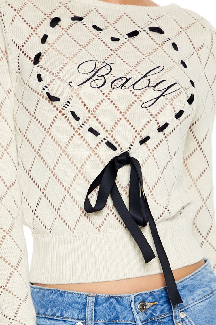 Baby Heart Bow Sweater - Image 3