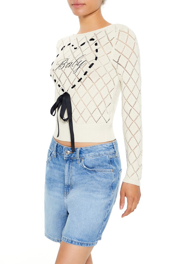 Baby Heart Bow Sweater - Image 4